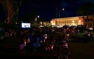 La projection en pleine air