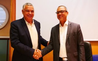 La signature de la convention de partenariat entre la Ville de Lamentin et la CCI des Îles de Guadeloupe