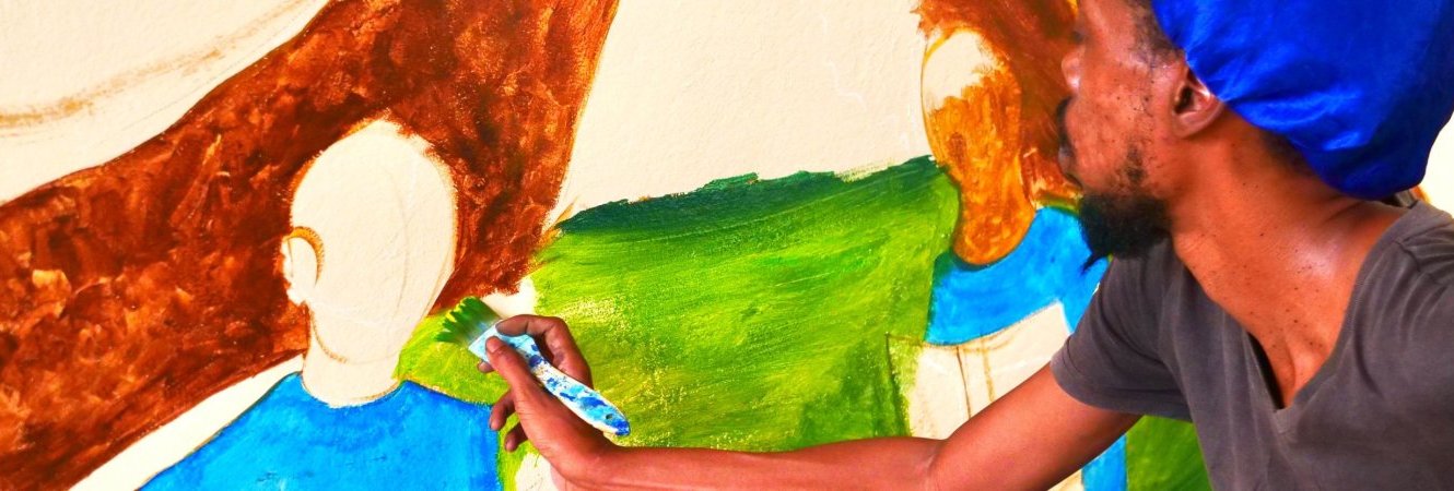 Une fresque mural a l'école de Blachon 