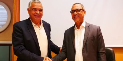La signature de la convention de partenariat entre la Ville de Lamentin et la CCI des Îles de Guadeloupe