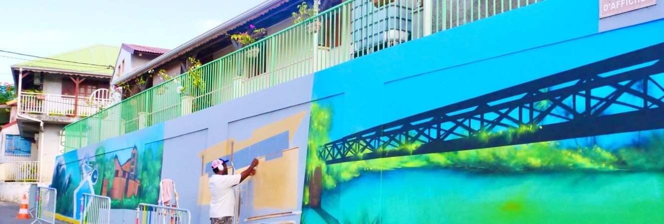 Une œuvre artistique prend forme dans le bourg de Lamentin