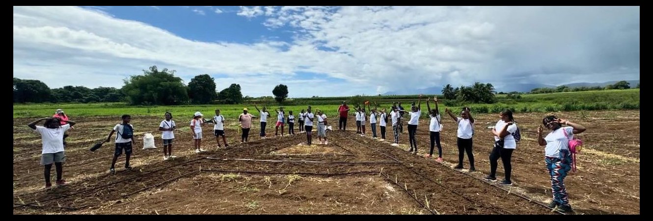 Sortie scolaire organisée le mardi 26 mars 2024 sur l'exploitation agricole Bioprod à Lamentin